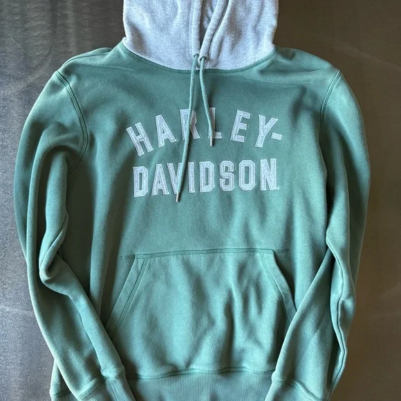 Harley-Davidson Green and Gray Men's Sweater - Picture 3 of 7